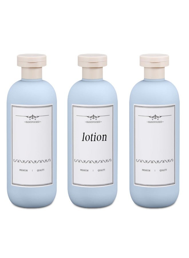 UMETASS 6.8oz Travel Bottles for Toiletries, Empty Plastic Squeeze Bottles with Flip Cap, Lotion Container for Toiletries Travel Size Shampoo and Conditioner (3 pack, bule) - Image 1